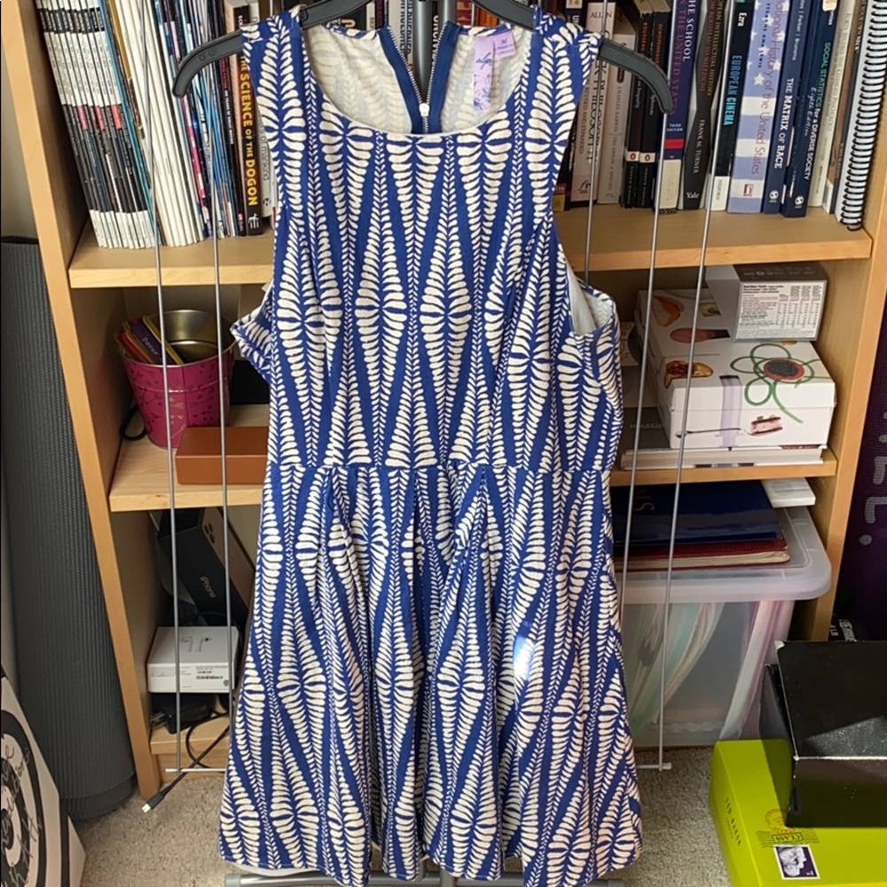 Alya - Blue and White mini dress